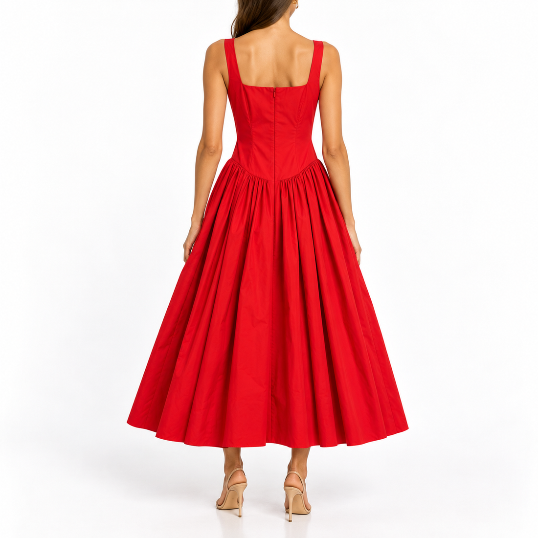 Alexander McQueen Red Corset-Bodice Maxi Dress - IT 38