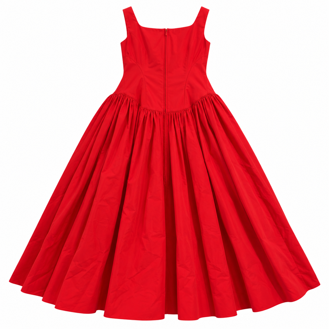 Alexander McQueen Red Corset-Bodice Maxi Dress - IT 38