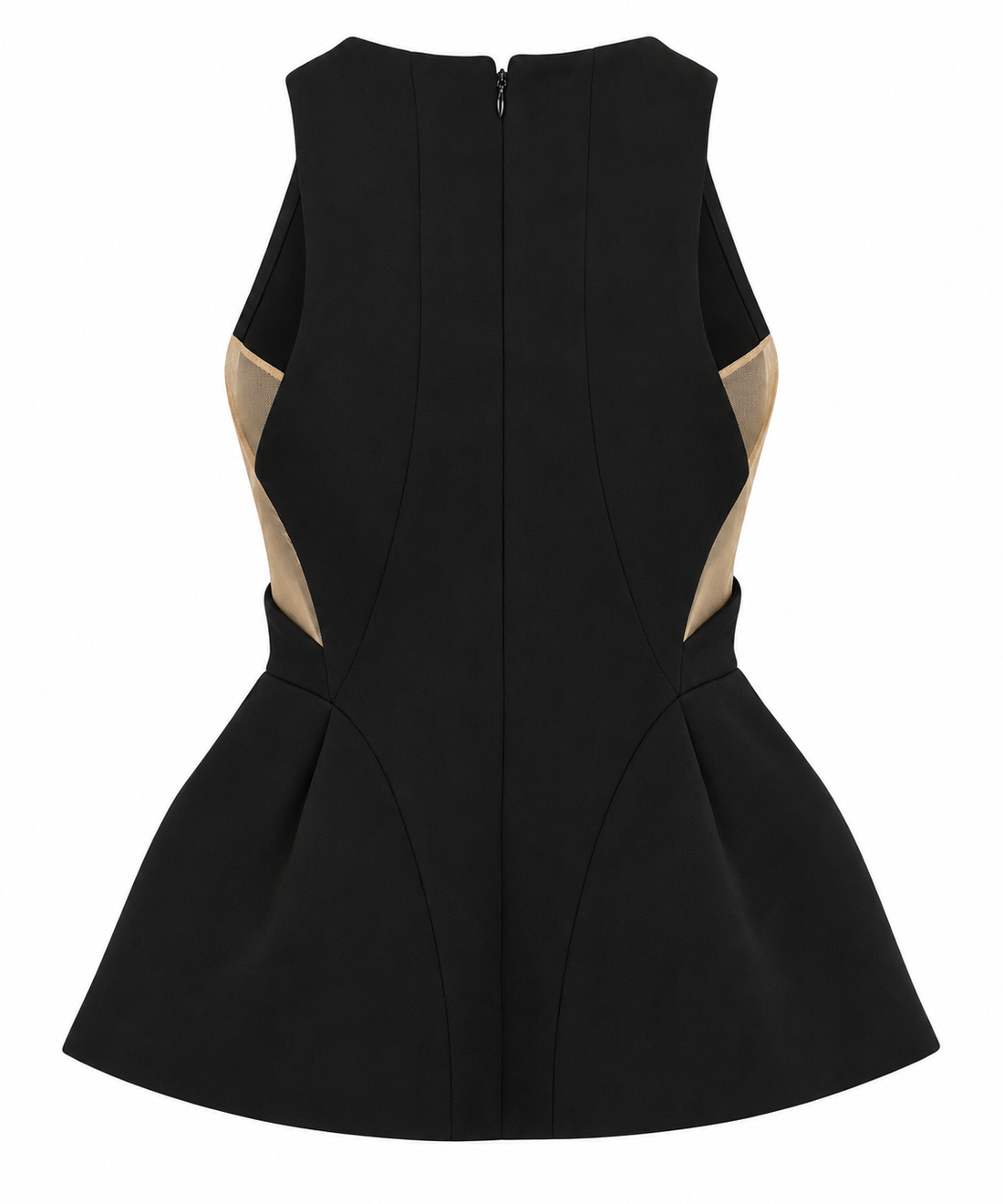 Stella McCartney Black Structured Cutout Mini Dress - IT 42