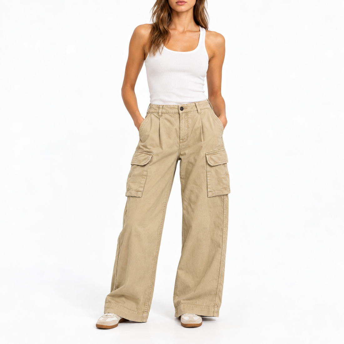 Nili Lotan Beige Cargo Pants - 2