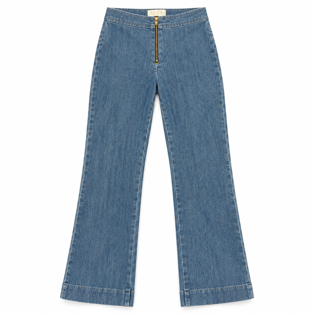 Suzie Kondi High-Waisted Denim Flare Pants -  24