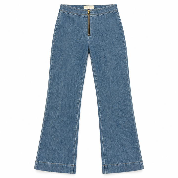 Suzie Kondi High-Waisted Denim Flare Pants -  24