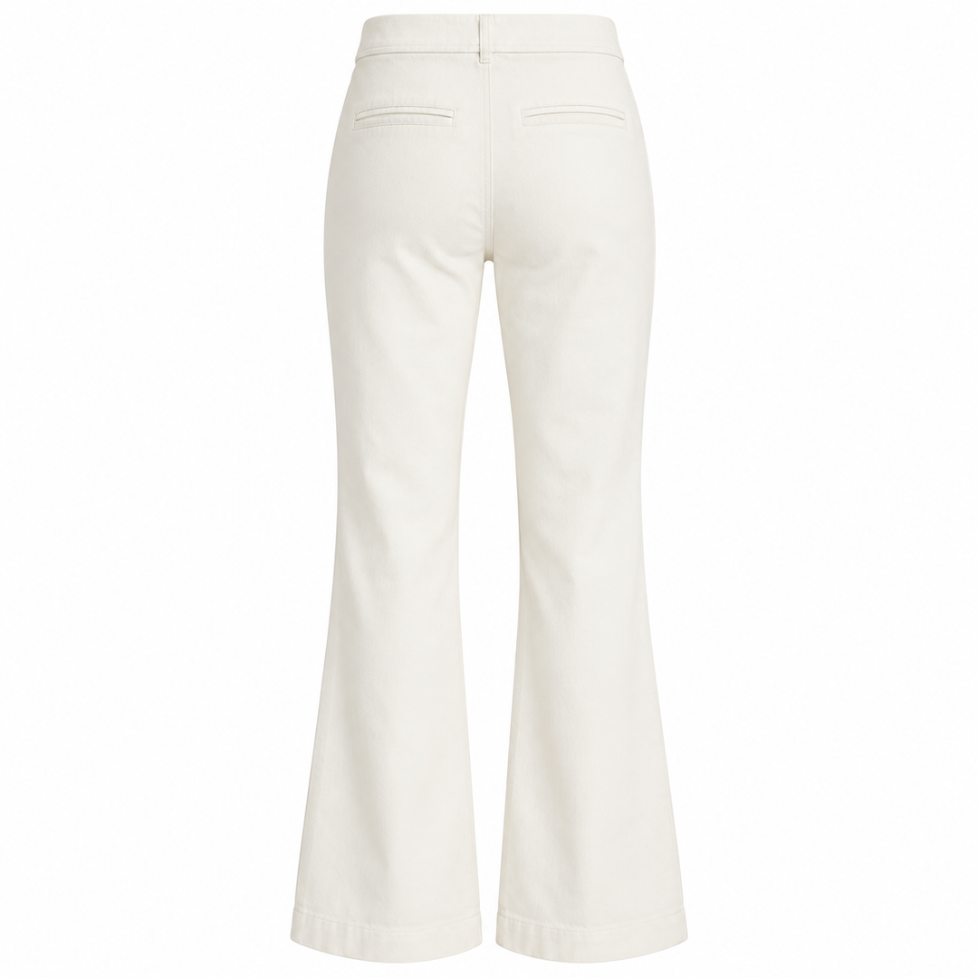 Suzie Kondi White Zip-Front Flare Pants - 23