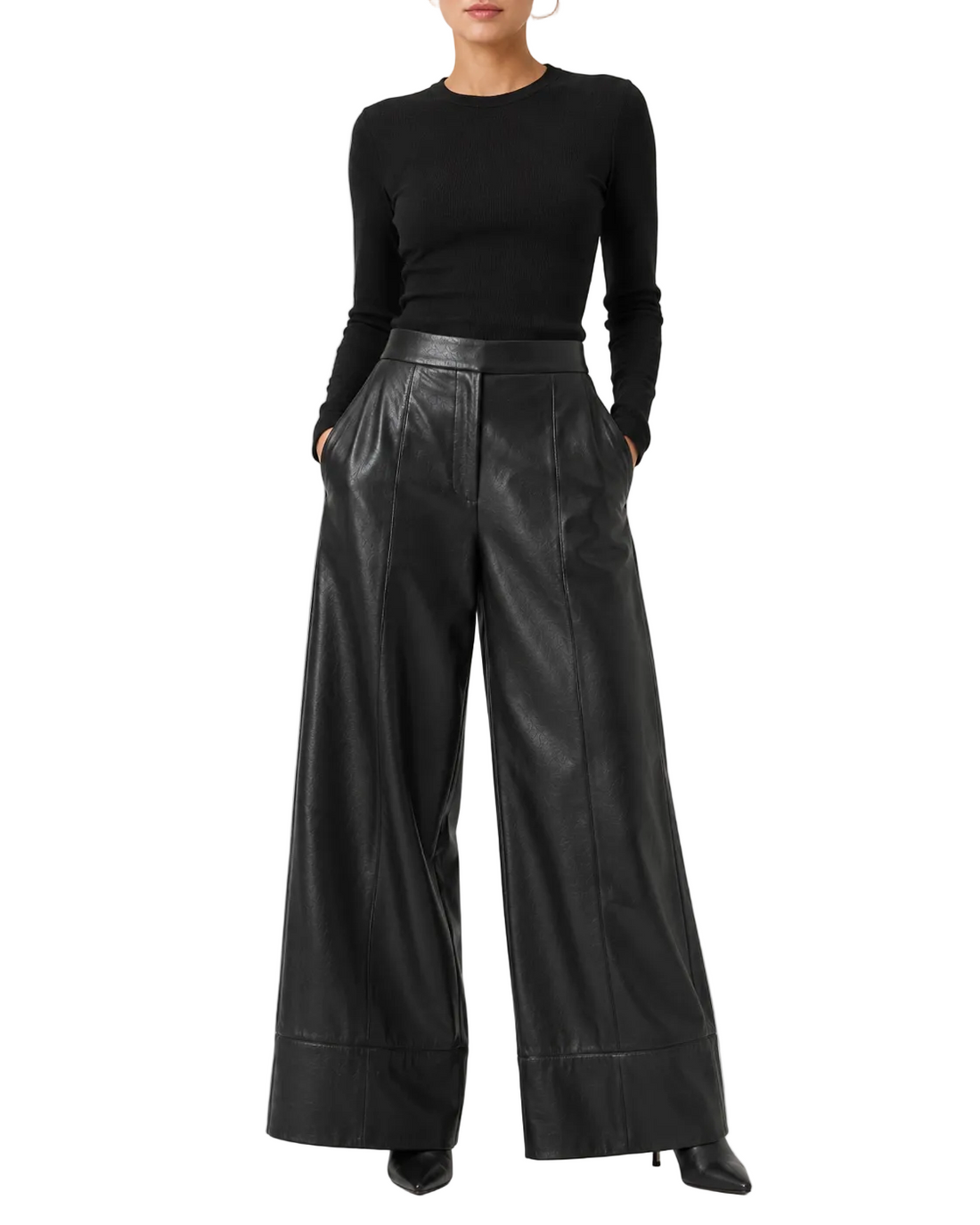 Brochu Walker Odele Cropped Vegan Leather Pant - XS