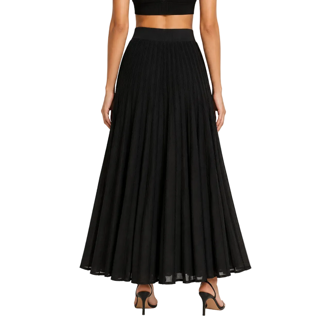 Khaite Dawn Pointelle-Knit Maxi Skirt