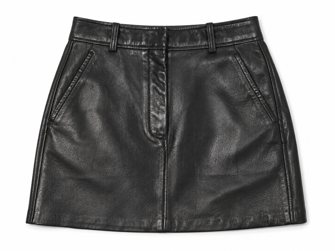 Babaton Chisel Vegan Leather Skirt - 00