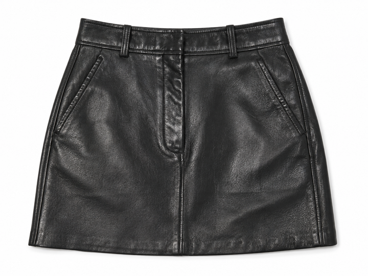 Babaton Chisel Vegan Leather Skirt - 00