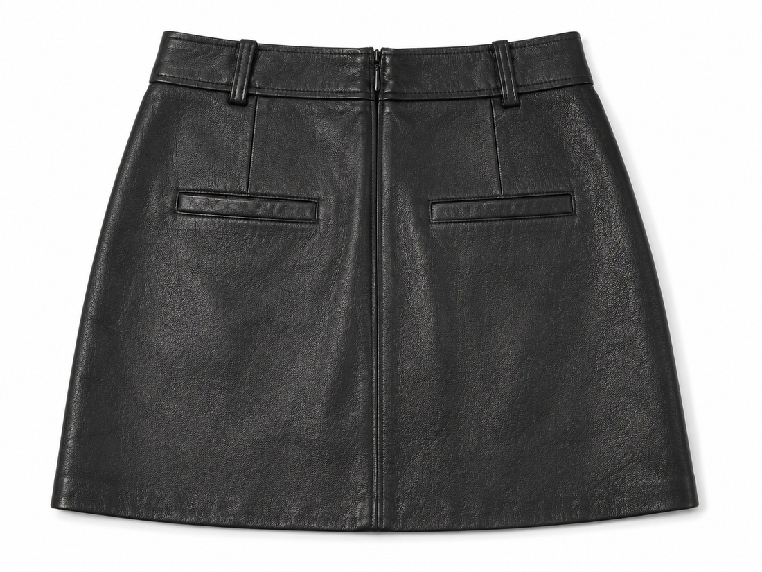 Babaton Chisel Vegan Leather Skirt - 00