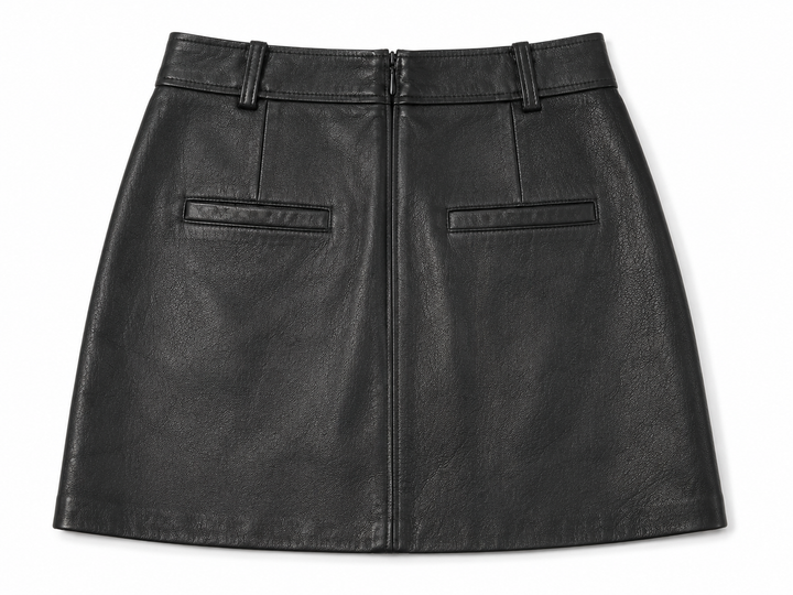 Babaton Chisel Vegan Leather Skirt - 00