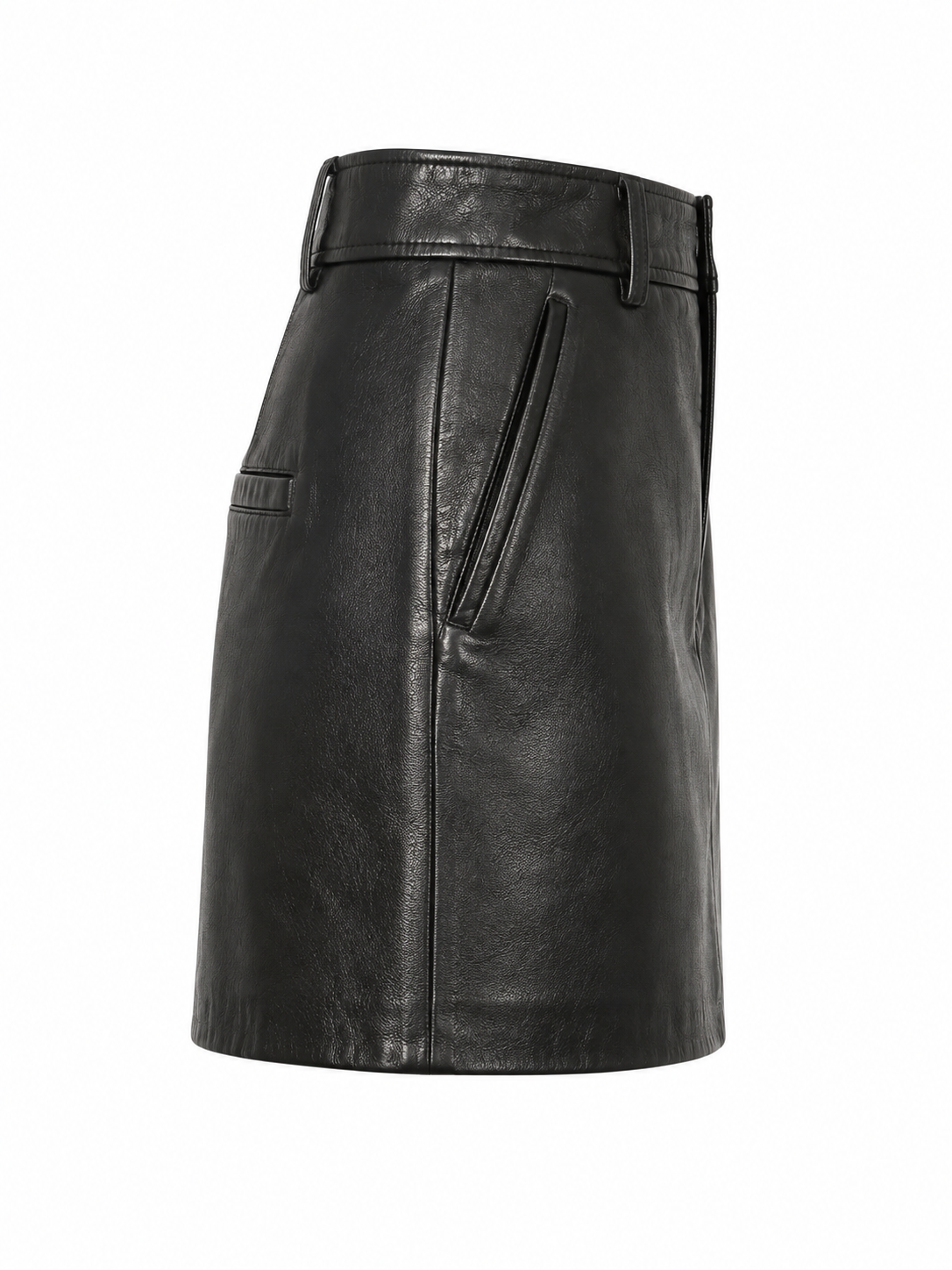 Babaton Chisel Vegan Leather Skirt - 00