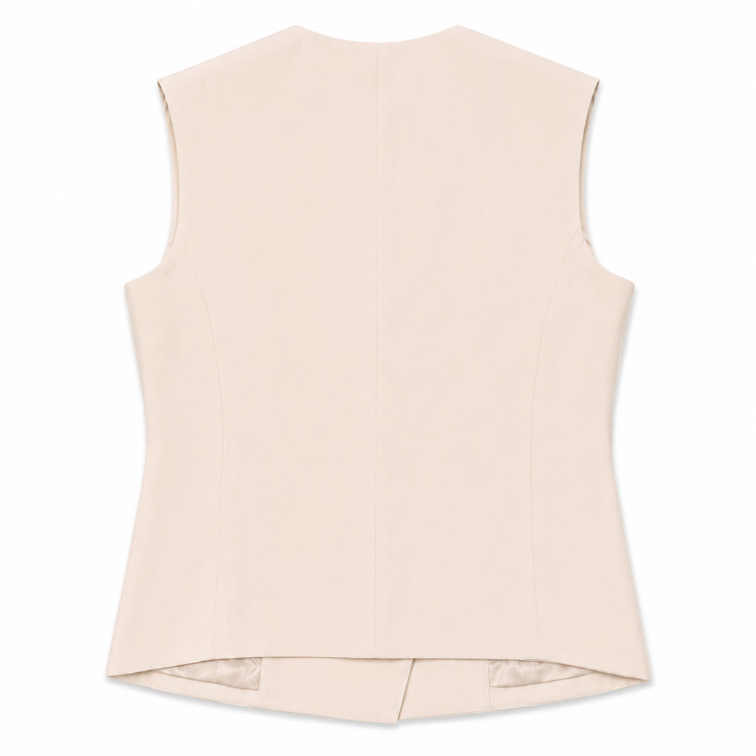 TWP High Neck Hidden Placket Vest - XXS