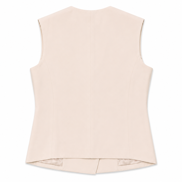 TWP High Neck Hidden Placket Vest - XXS