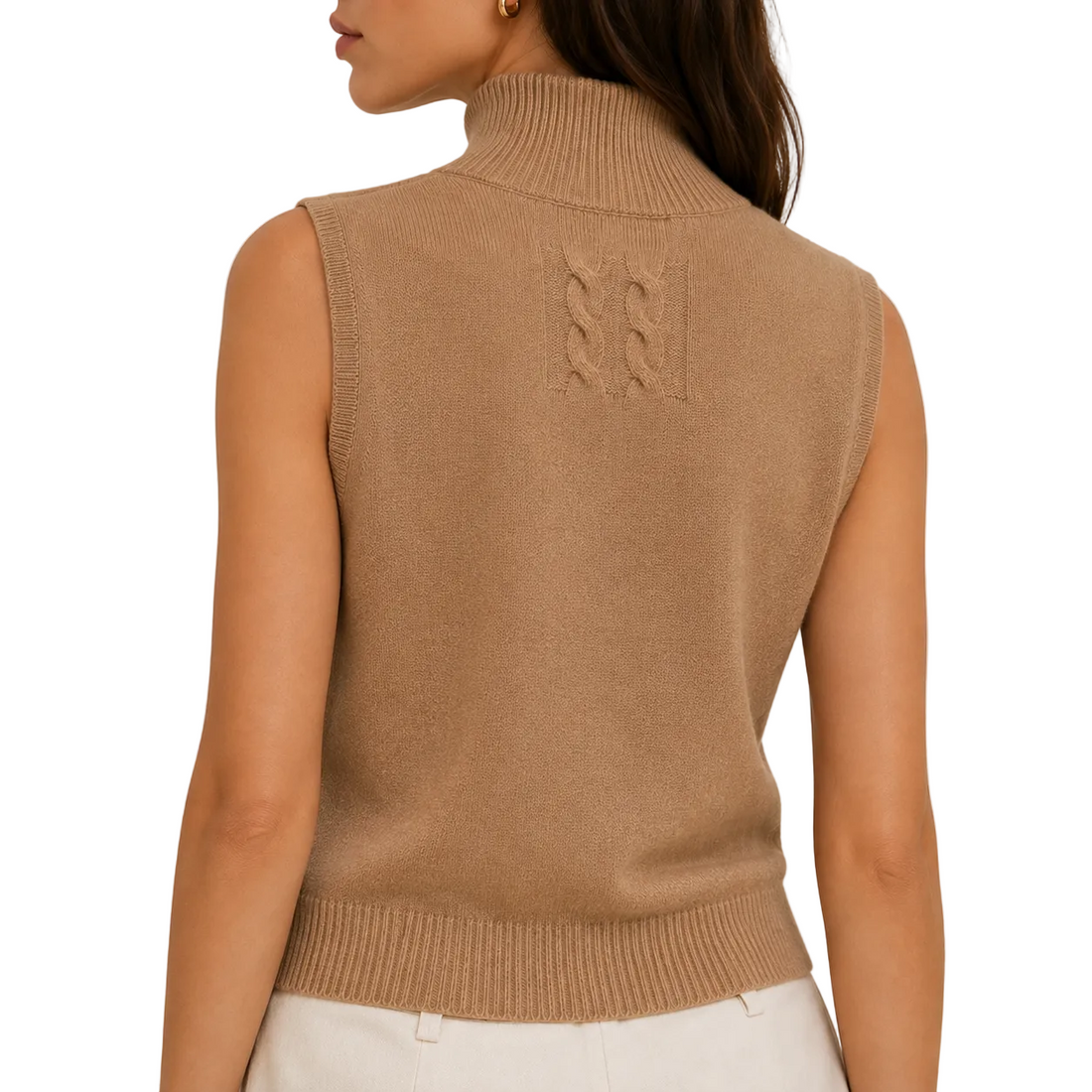 Nili Lotan Arthur Cashmere Turtleneck Vest - XS