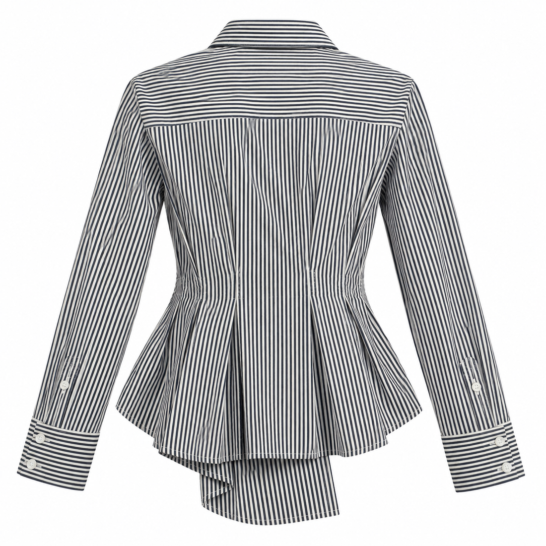 Veronica Beard Rosamund Stripe Asymmetric Blouse - 8