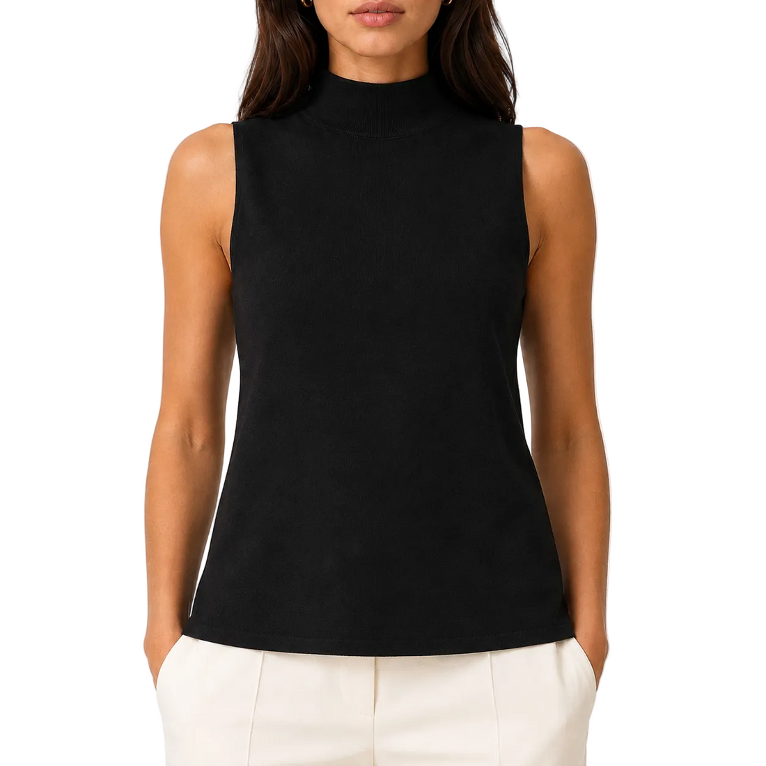 Nili Lotan Sleeveless Turtleneck Top - XS