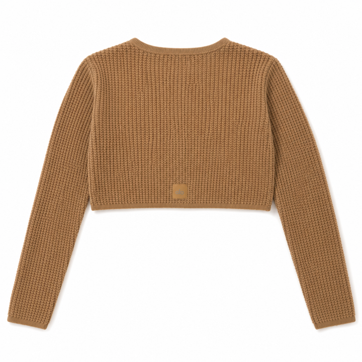 ALO Cashmere Plush Waffle Cropped Long Sleeve -  XS/S