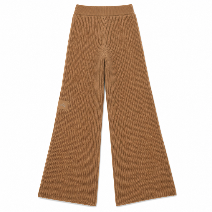 ALO Cashmere High Waist Plush Waffle Pant - XXS