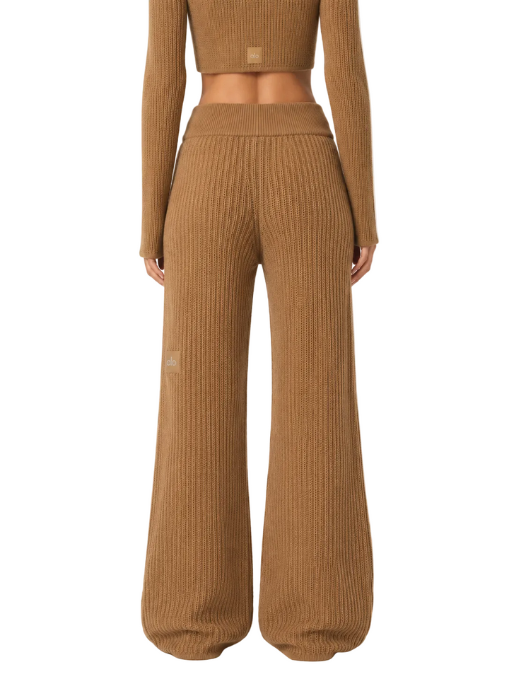 ALO Cashmere High Waist Plush Waffle Pant - XXS