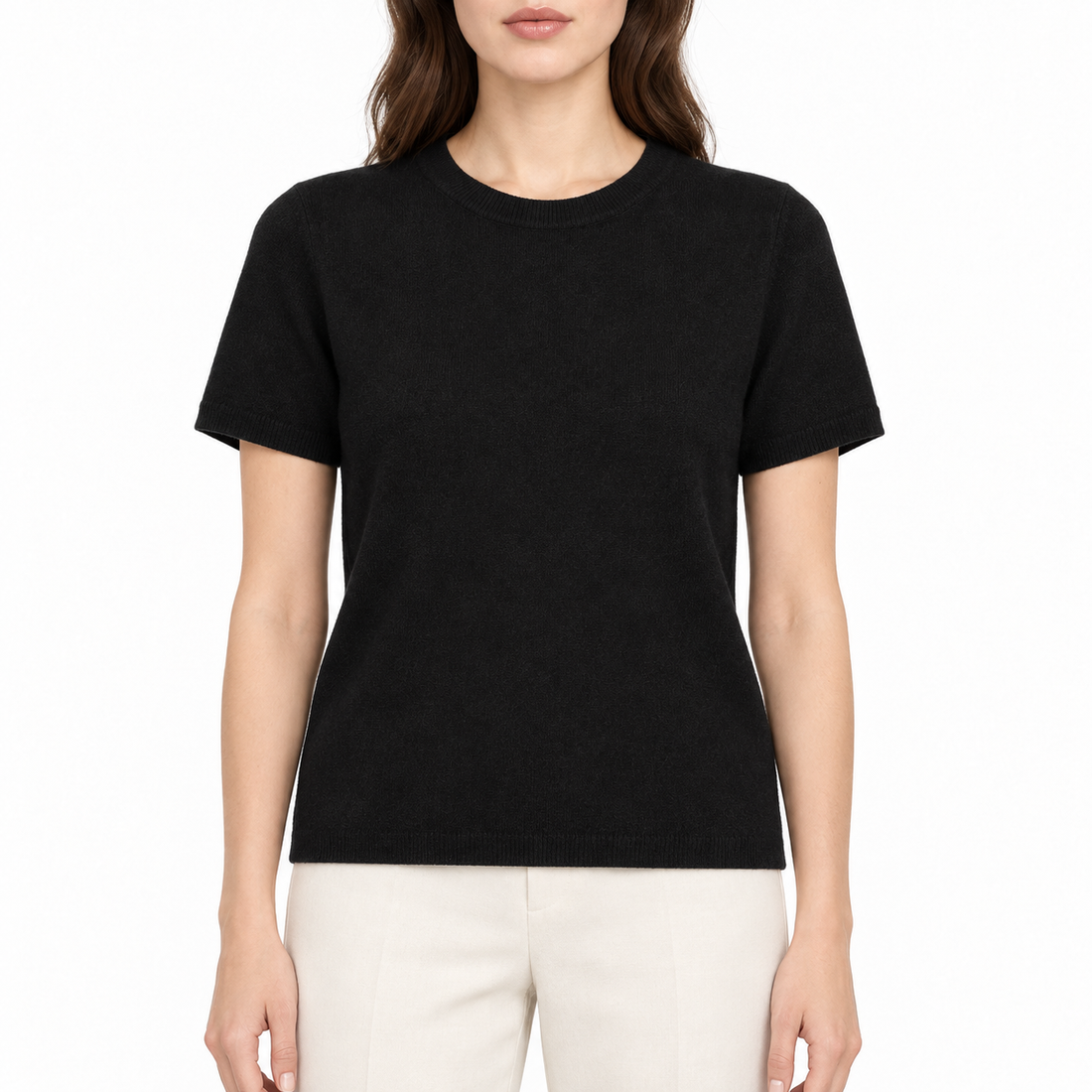 Eterne Cashmere Short Sleeve Top - XS/S
