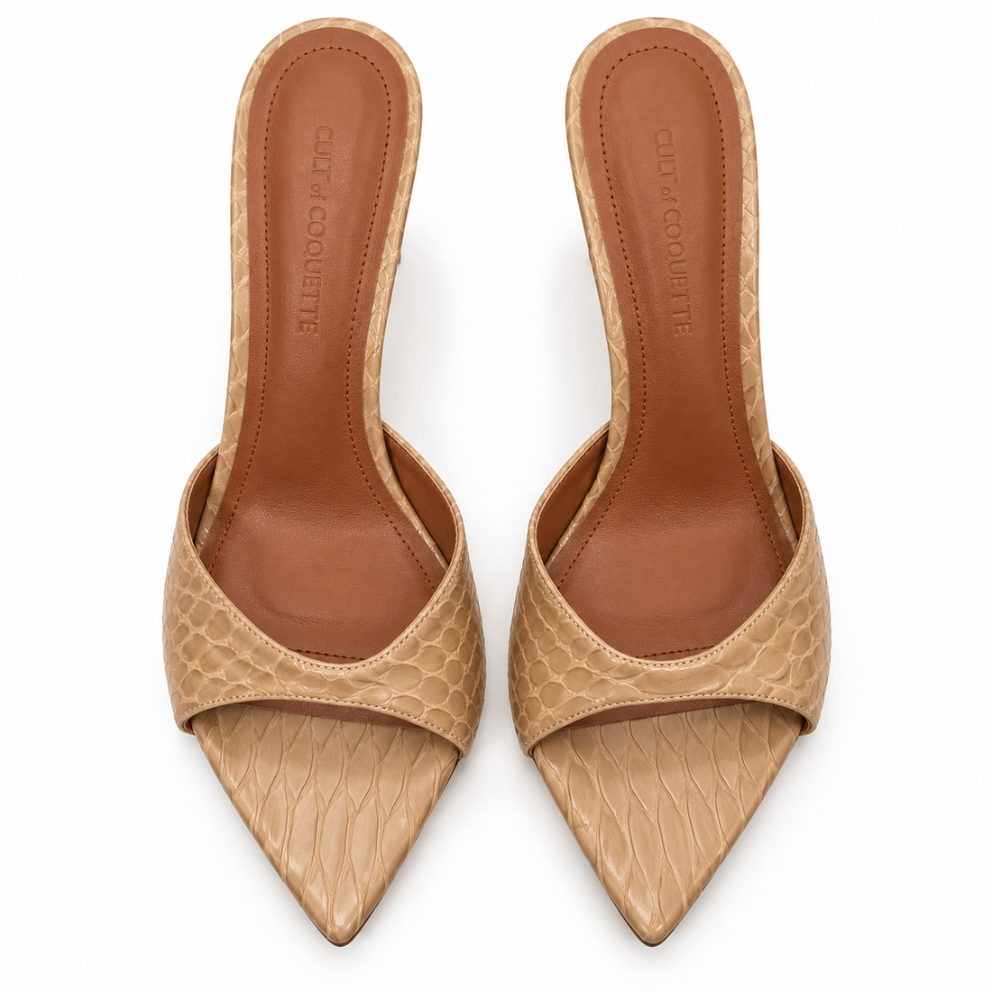 Cult of Coquette Reptile Embossed Mules - US 8