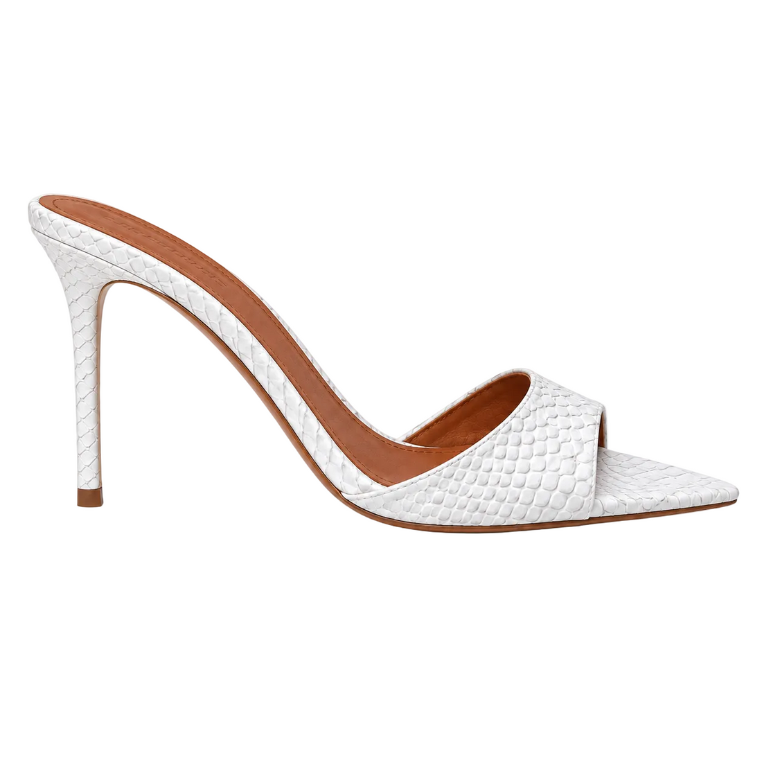 Cult of Coquette White Reptile Mules -US 8