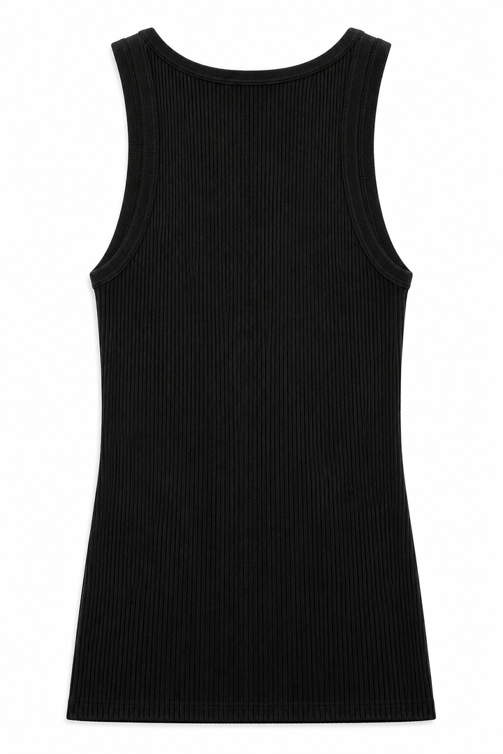 Nili Lotan Black Ribbed Tank - XS