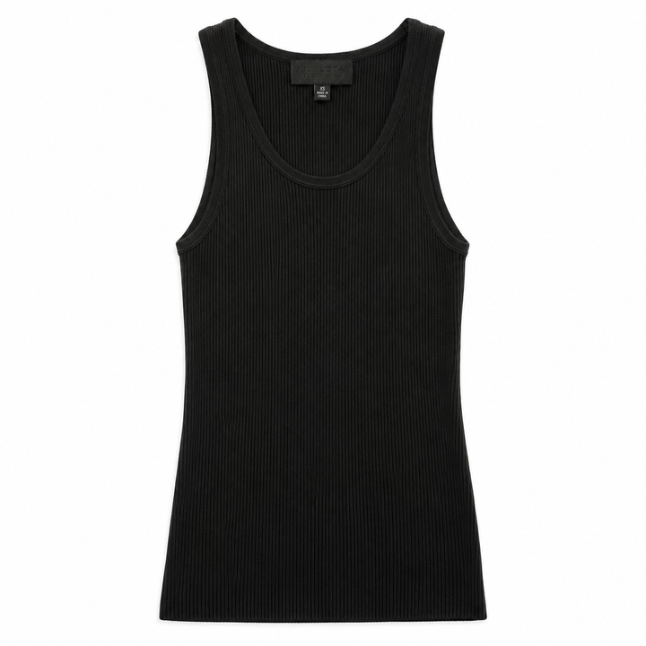 Nili Lotan Black Ribbed Tank - XS