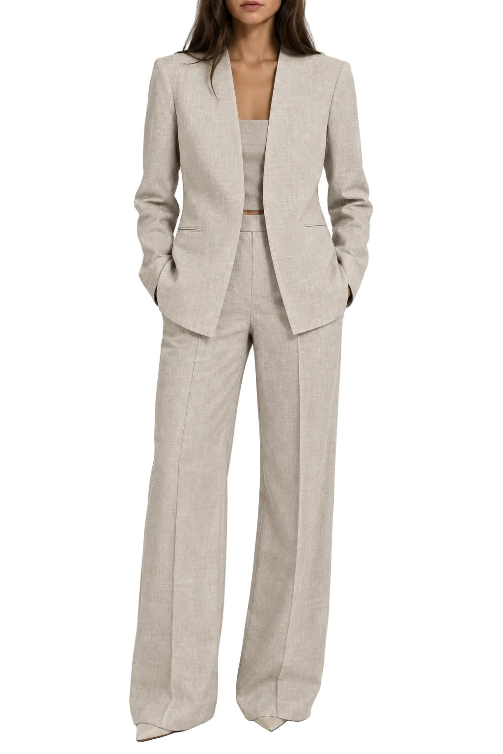 Lafayette 148 New York Linen Blend Trousers  - 0