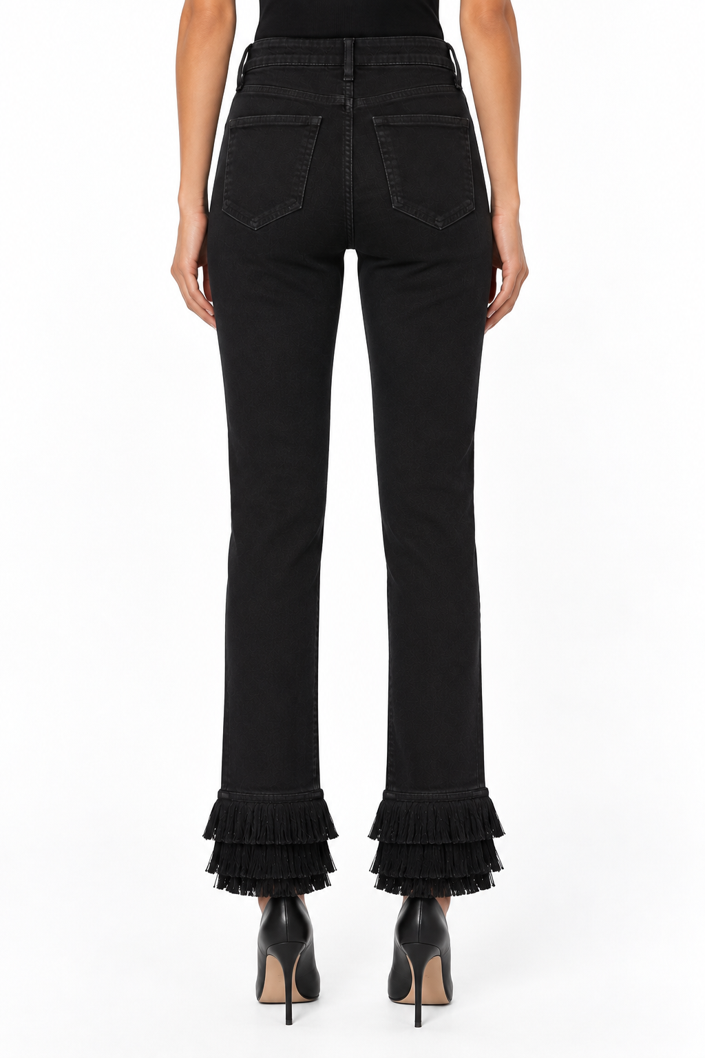 Frame Le High Skinny Fringe Jeans - 26