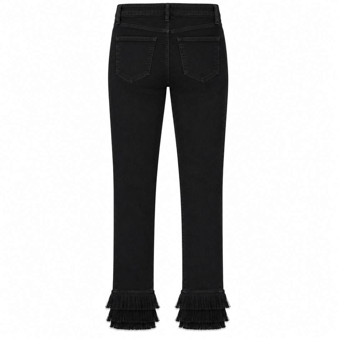 Frame Le High Skinny Fringe Jeans - 26