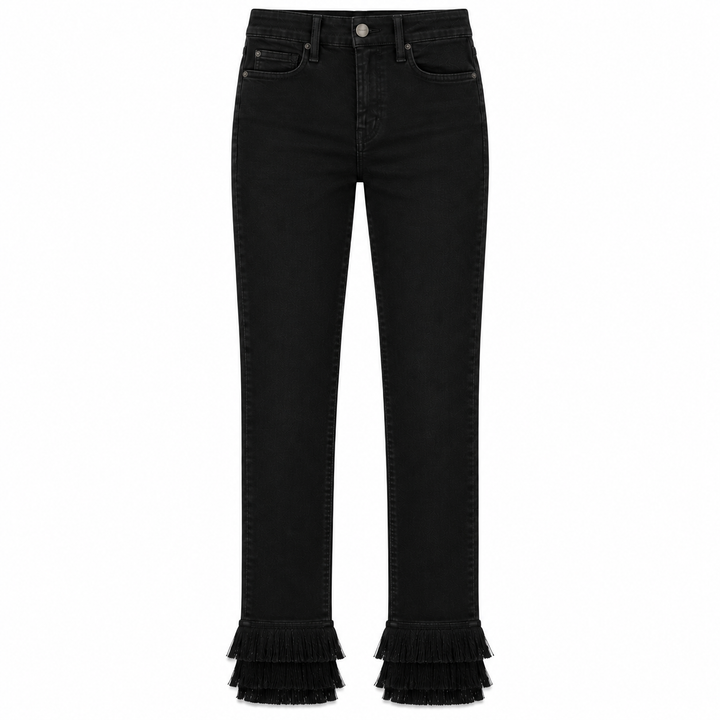 Frame Le High Skinny Fringe Jeans - 26