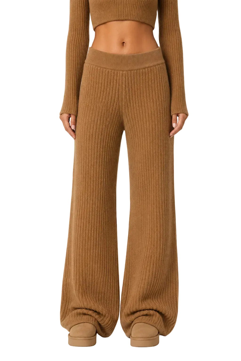ALO Cashmere High Waist Plush Waffle Pant - XXS