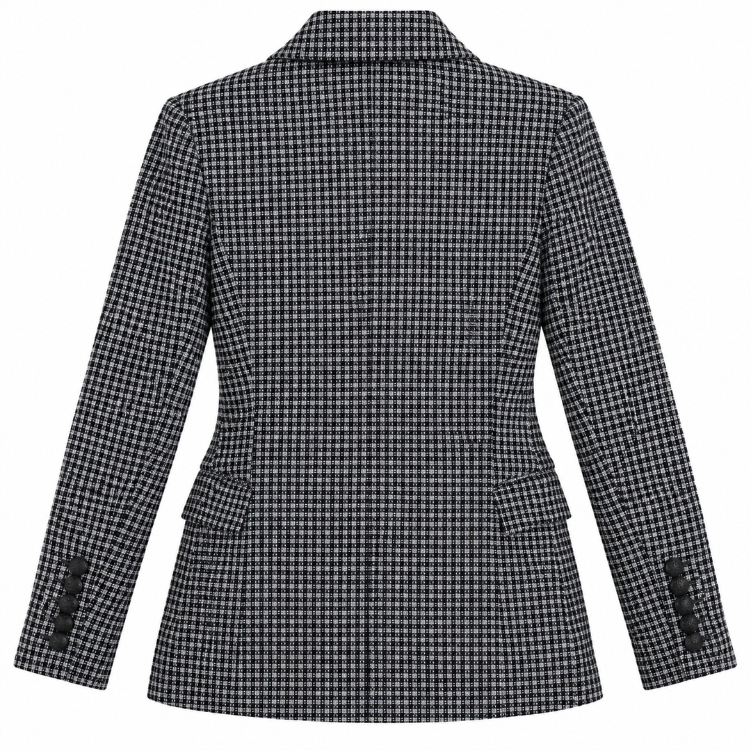 Veronica Beard Schoolboy Houndstooth Dickey Blazer - 4
