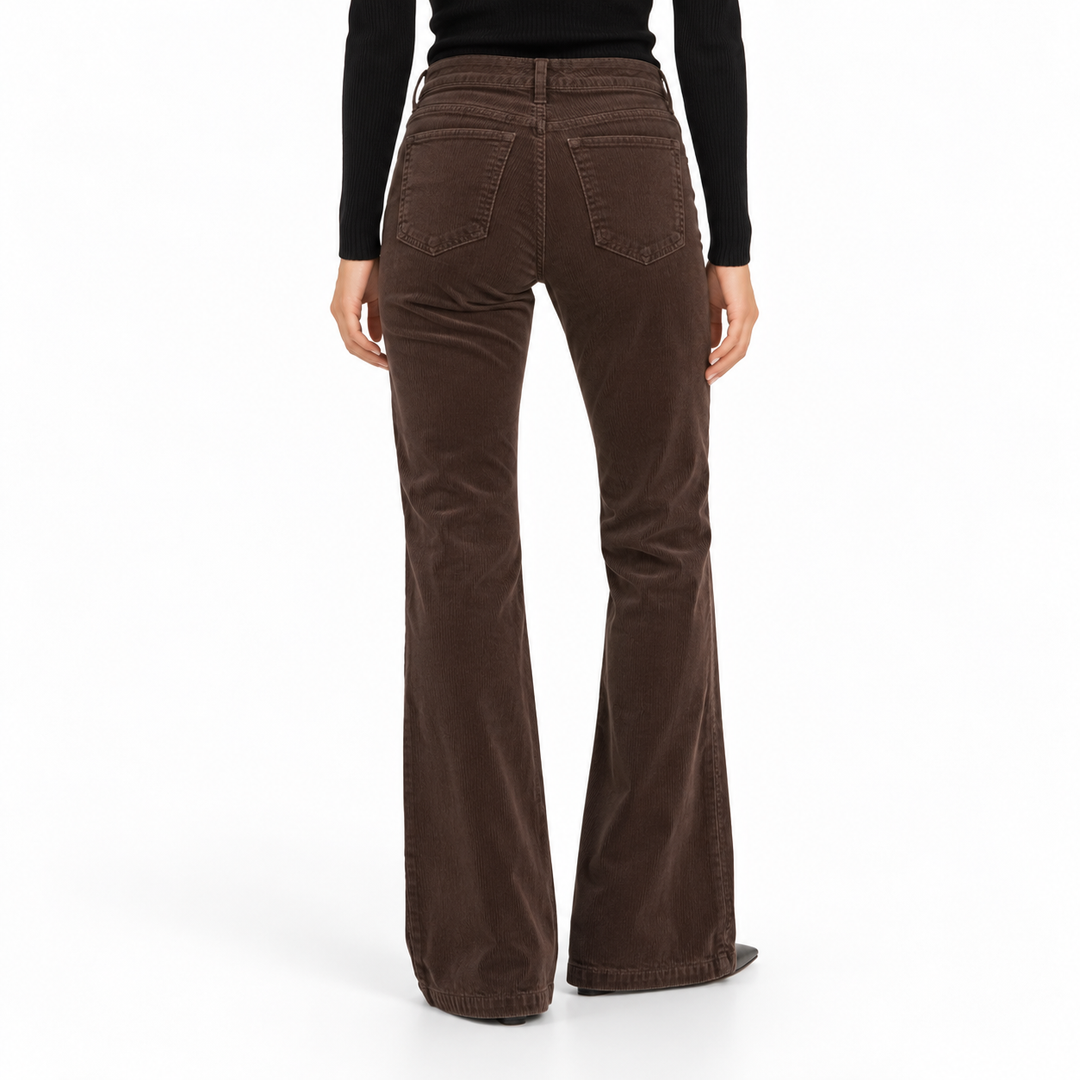 Good American Good Low Rise Bootcut Corduroy Pant, Espresso - 24