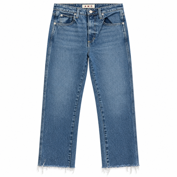 AMO Denim Chloe Crop Jeans with Raw Hem - 28