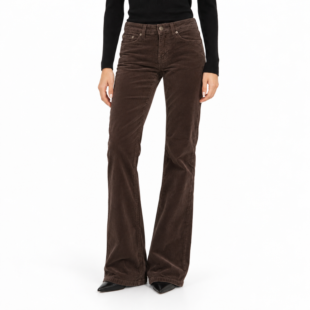 Good American Good Low Rise Bootcut Corduroy Pant, Espresso - 24