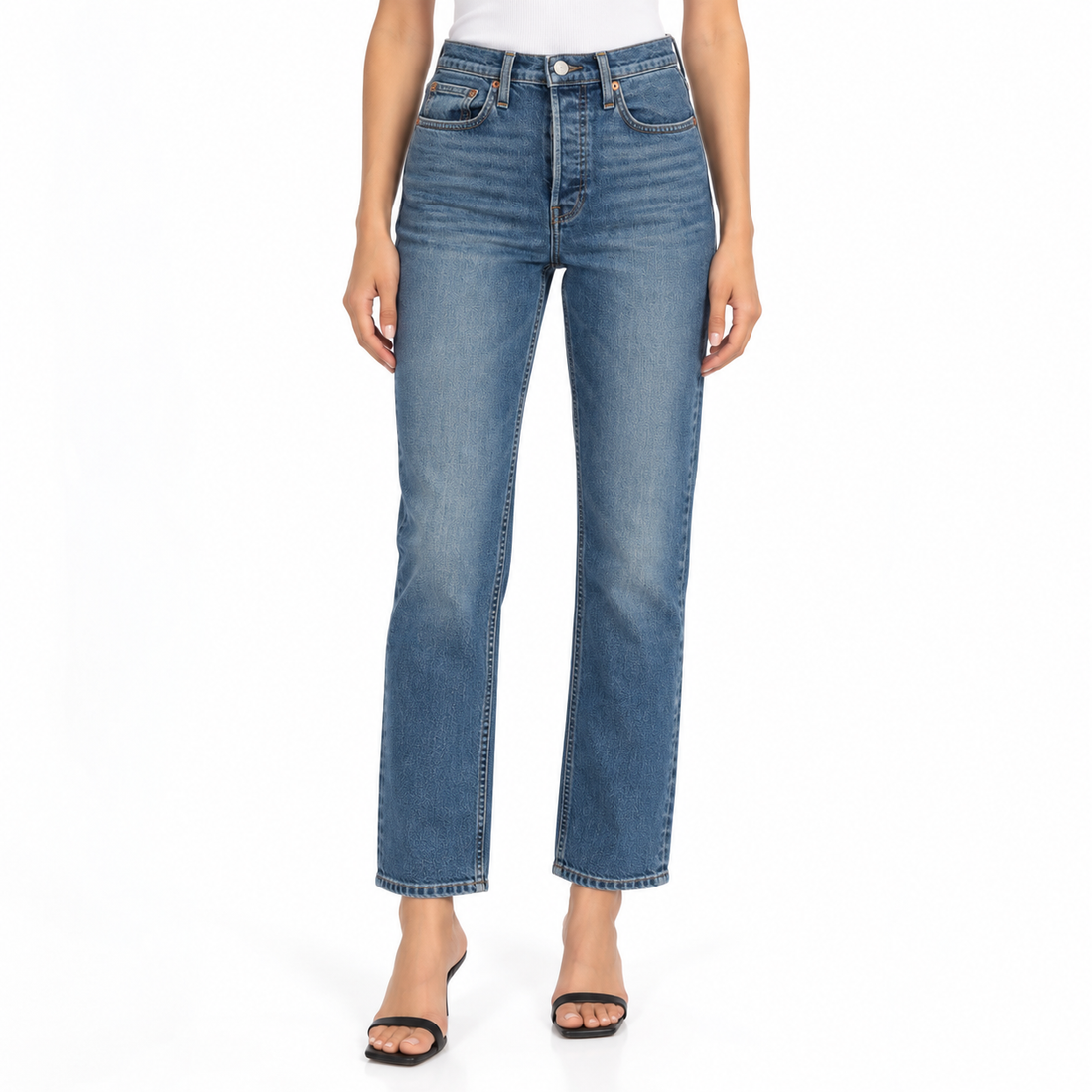 RE/DONE High-Rise Wide-Leg Jeans - 23
