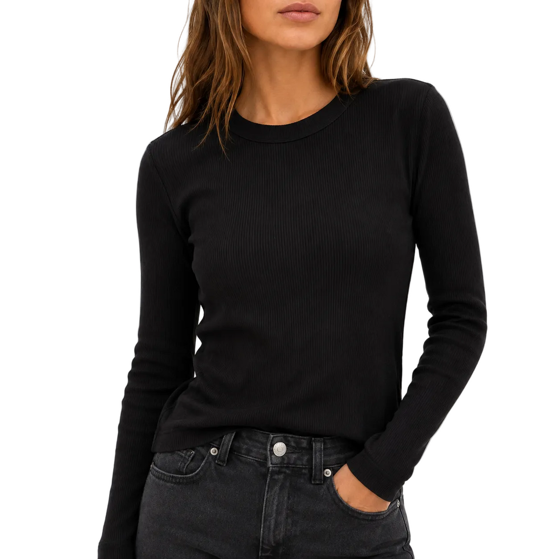 Pistola - Bailey Long Sleeve Ribbed Top - M