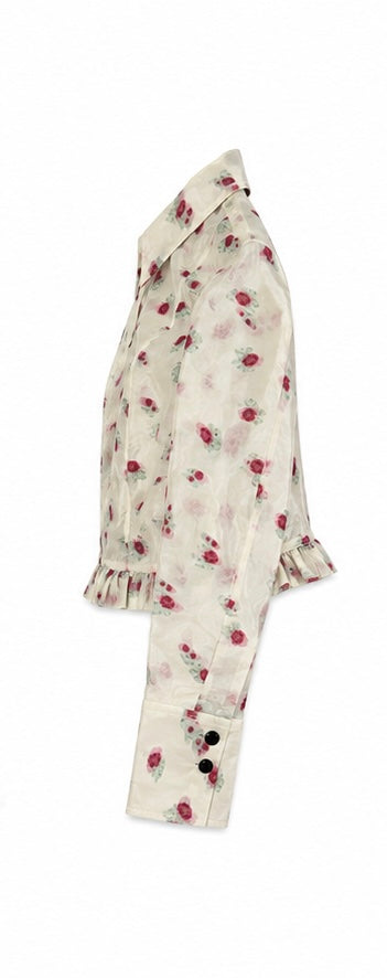 Ganni Croped Floral Organza - 32