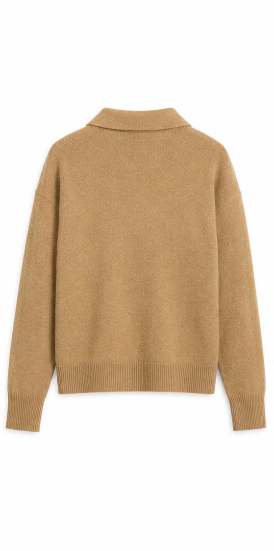 Quince Mongolian Cashmere Polo Sweater - S