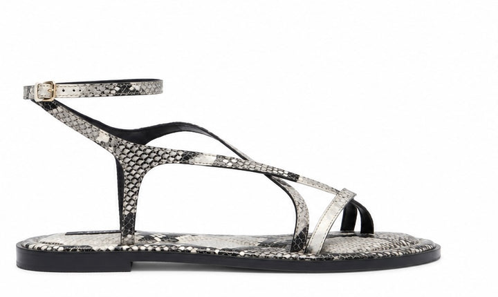 A.Emery Edna Snake-Effect Leather Sandals - 39