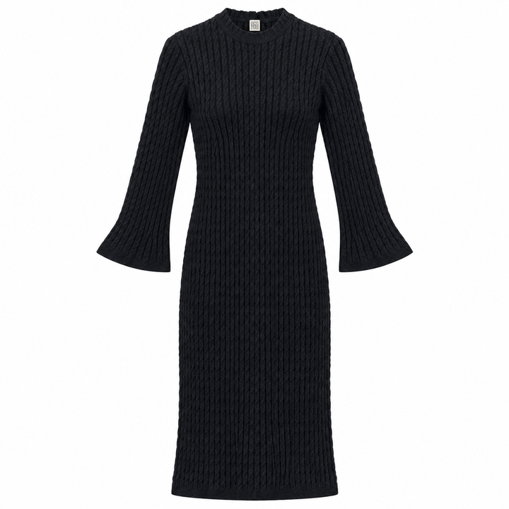 TOTEME Cable Knit Midi Dress - S