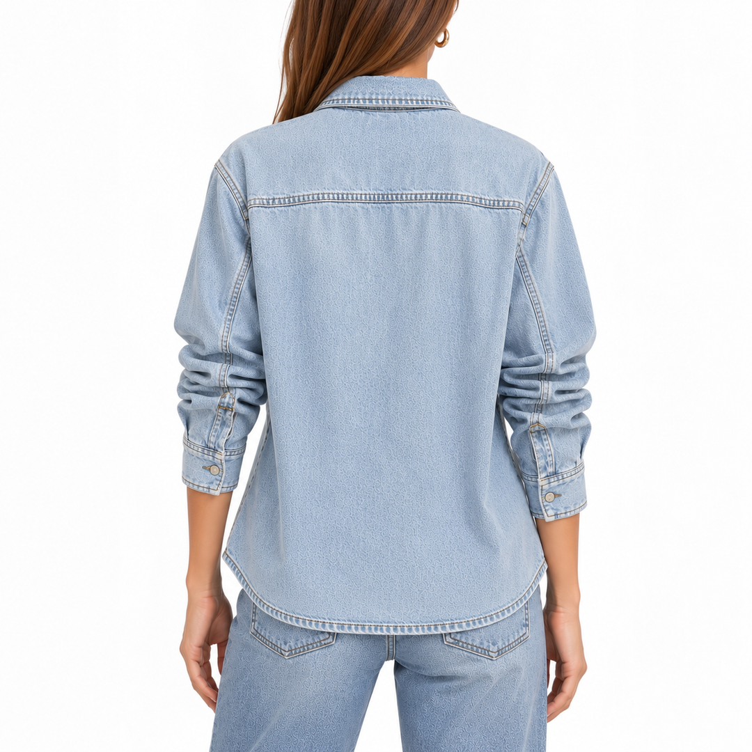 AGOLDE Camryn Oversized Denim Shirt in Swing - S