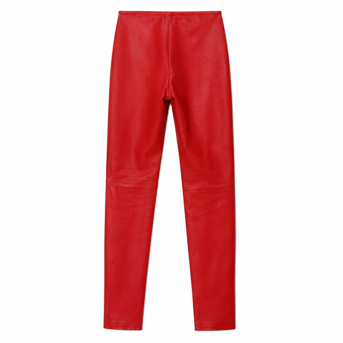 Balenciaga Red Leather Skinny Pants - 34