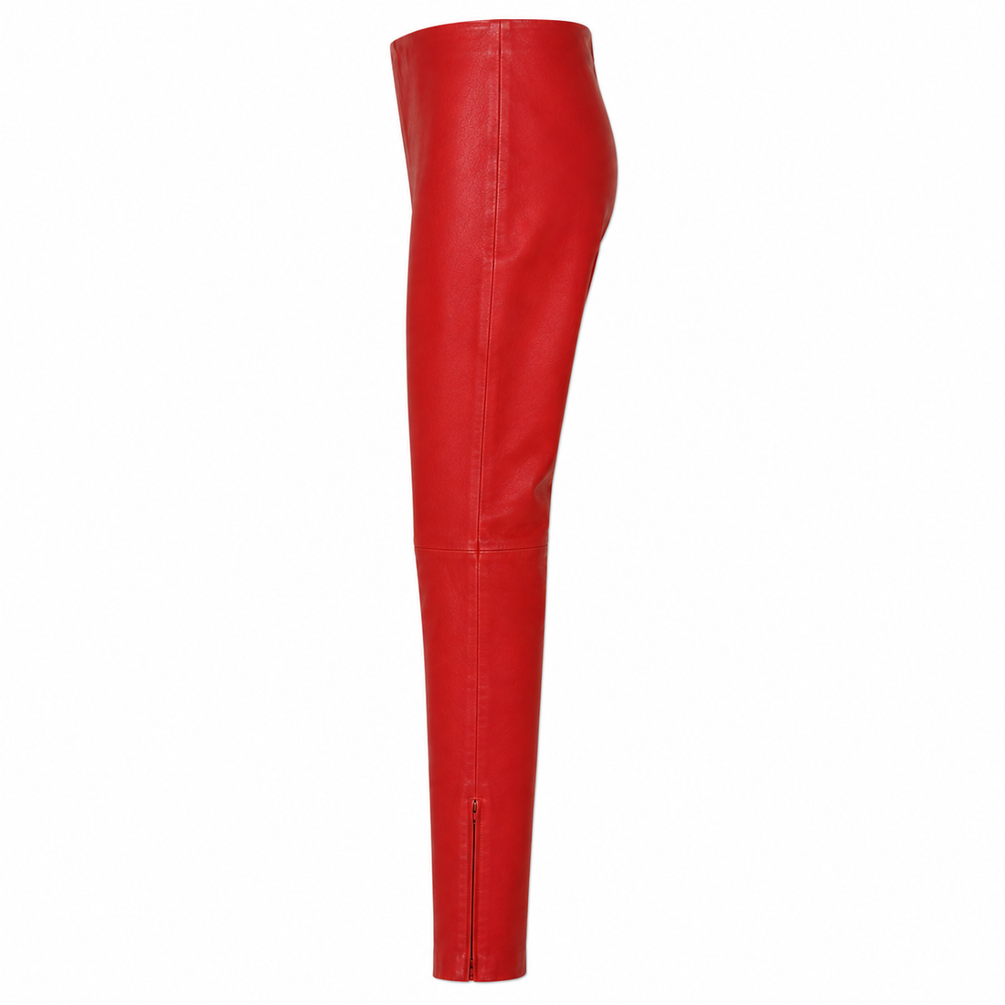 Balenciaga Red Leather Skinny Pants - 34