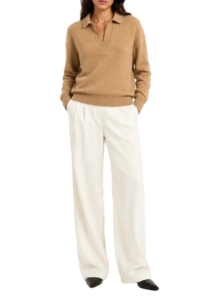 Quince Mongolian Cashmere Polo Sweater - S