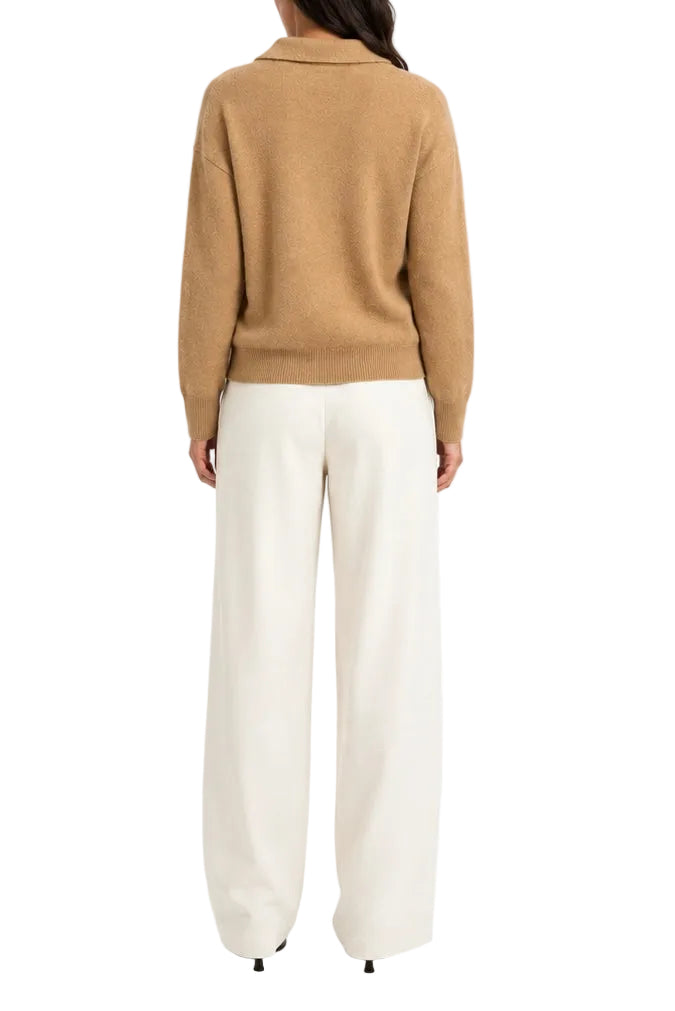 Quince Mongolian Cashmere Polo Sweater - S