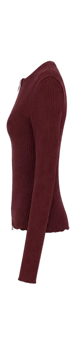 Good American Virgo Rib-Knit Cardigan - S