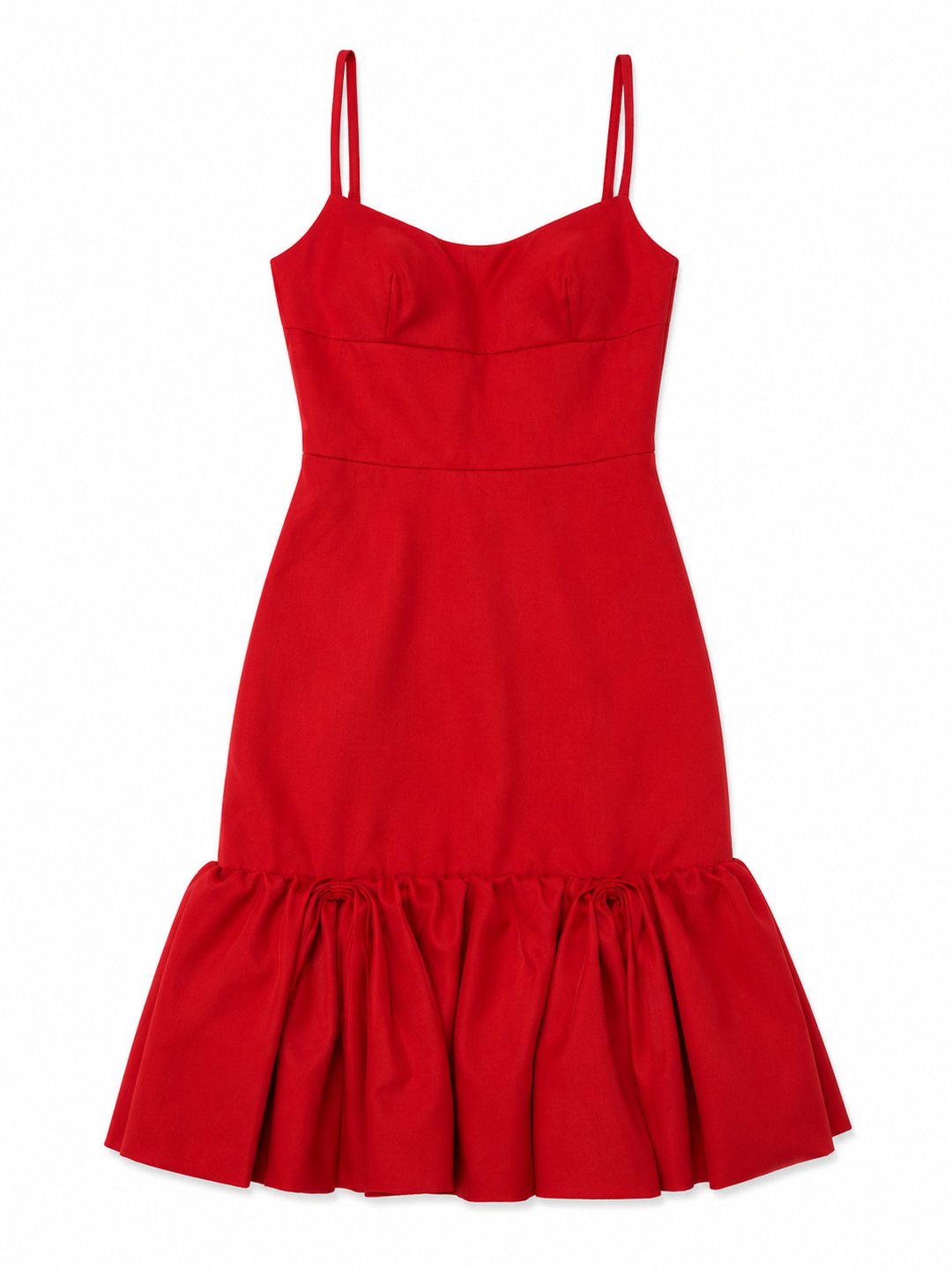 Prada F/W 2017 Mikado Ruffle-Hem Dress - 38