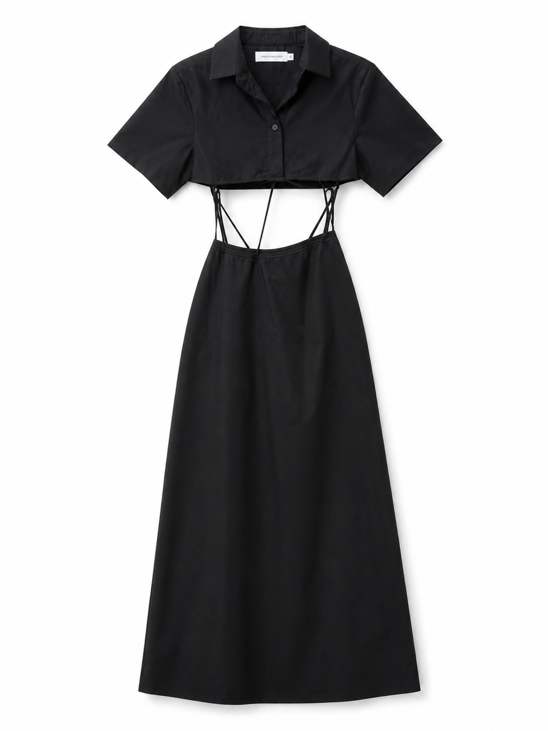 Christopher Esber Black Cutout Wool Maxi Dress - 6
